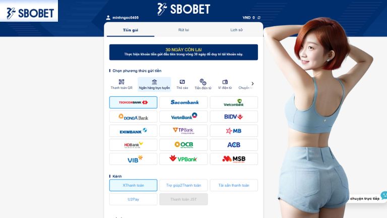 Hướng dẫn Nạp tiền Sbobet